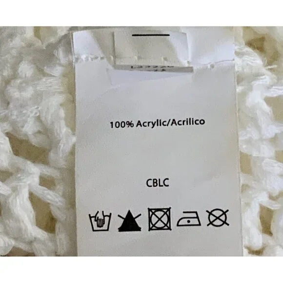 Venus crochet womens beach cover up S/M white long fringing - Picture 6 of 7